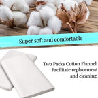2 Pcs Organic Cotton Flannel for Castor Oil Pack Wrap, Reusable Castor Oil Compress for Stomach, Abdomen, Joints & Other Areas