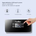 Portable medicine cooler box,insulin fridge,medicine cooler with LCD touch screen temperature display for home,travel,keep cooling with handle (NEW F temperature)