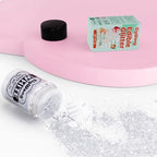White Edible Glitter - 5g Food Grade Cake Decorating Shimmering Glitter, Edible Sprinkle Luster Dust for Drinks, Chocolates, Fondant, Strawberries, Cupcakes, Candy, Easter Cookie - Vegan