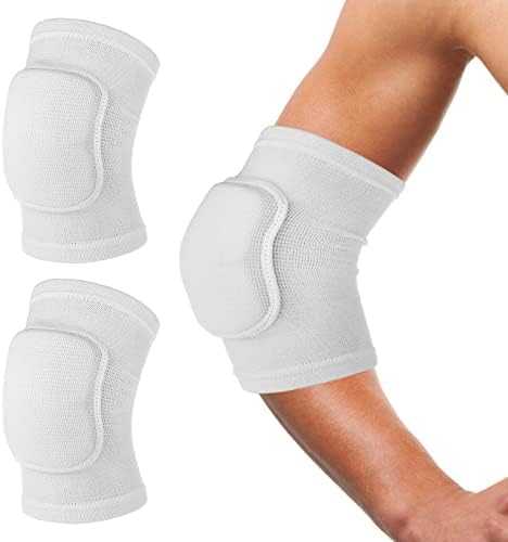 Pair of Elbow Pads with Thicken Sponge Padding Breathable Elbow Wraps Arm Brace Support Fitness Tendonitis Support Strap for Kids Child Girls Boys Teens Men and Women