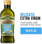 Filippo Berio Cold Pressed Extra Virgin Olive Oil, Delicato, 16.9 Ounce rPET Bottle, Contains Polyphenols