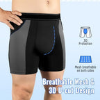 Carer Mens Incontinence Underwear for Bladder Leak Protection 80ML Incontinence Underwear for Men Washable Breathable Leak Proof Underwear for Men Urinary Incontinence Boxer Shorts (2 Black, 2XL)