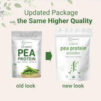 North America Grown, Organic Pea Protein Powder, 1KG (2.2 Pounds) | Plant-Based Vegan Protein, Meatless Protein Supplement, Natural Branched Chain Amino Acids | Non-GMO, Soy Free