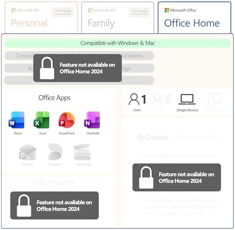 Microsoft Office Home 2024 | Classic Office Apps: Word, Excel, PowerPoint | One-Time Purchase for a single Windows laptop or Mac | Instant Download