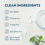 Ecofam Toothpaste Powder - Remineralizing Tooth Powder, Hydroxyapatite and Xylitol, Fluoride Free, Supports Enamel Strength & Gum Health - Peppermint