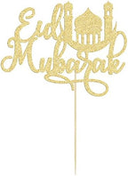1 Pack Eid Mubarak Cake Topper Gold Glitter Moon Star Hajj Eid Cake Picks Islamic Muslim Festival Ramadam Kareem Party Cake Decorations Supplies
