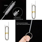 2 Pack 60 Inch Long Flexible Tube Cleaning Brush, Stainless Steel and Nylon Bristles, Suitable for Home Kitchen, Fish Tank, Water Pump Accessories, and More
