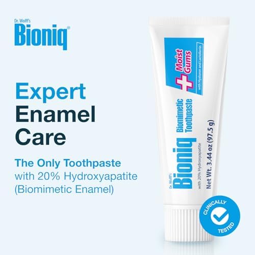 Bioniq Plus+ Gum Formula - 20% Hydroxyapatite Toothpaste, bioHAP and Fluoride Free Toothpaste for Daily Use, Clinically Tested - Our Expert for Enamel and Gum Care - 1 x 3.44 Oz