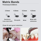 50PCS Dental Sectional Contoured Matrices Matrix Bands, M4 Dental Matrix Bands, Dental Matrix Bands for Dental Restorations (3.5mm, 5)
