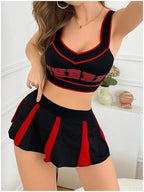 SHENHE Women's 2 Piece Cheerleader Costume 2 Piece Cosplay Lingerie Micro Skirt Roleplay Set