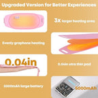 Portable Heating Pad for Cramps, Larger Heating Area Ultra Thin Cordless Electric Period Fast Heat Pad Back Pain Relief Menstrual Belt 3 Heat 5 Massage for Women Her Christmas Stocking Stuffers