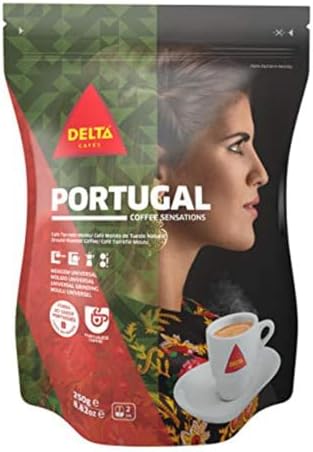 Delta Ground Roasted Coffee PORTUGAL for Espresso Machine or Bag 250g