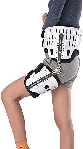 Adjustable Hip Orthosis Adult Hip Joint Abduction Fixation Bracket Hip Stabiliser Support Corrector for Sciatic Nerve Pain Relief,Right (Double Leg)