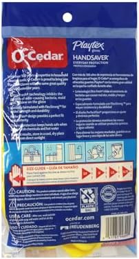 PLAYTEX HandSaver Reuseable Rubber Cleaning Gloves (X-Large, 5 Pairs), Everyday Protection Reusable Household Gloves