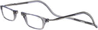 Clic Magnetic Reading Glasses for Men or Women, Computer Readers, Original Expandable (M-XL, Smoke, 1.50 Magnification)