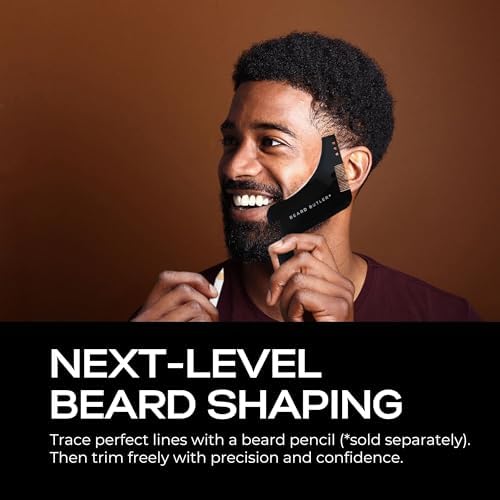 Beard Butler® ‘The Original’ Beard Shape Up Tool for Men – Precision Beard Template & Lineup Tool – Achieve Sharp Edges, Clean Lines & Perfect Symmetry – Shaping Guide for Jawline & Neckline
