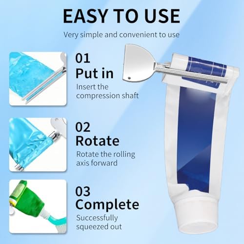 Toothpaste Squeezer, 2026 New Metal Tube Squeezer Key, Manual Toothpaste Roller Tube Wringer for Paint, Cream, Cosmetic and Hair Dye (6 Pcs)