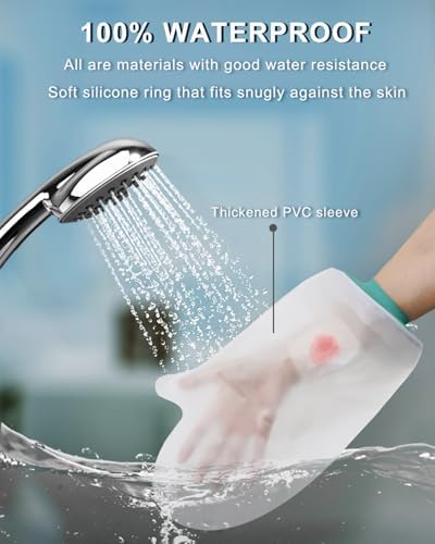 Waterproof Hand Cast Cover, Hand Cover for Shower After Surgery, Hand Cast Covers for Shower Adult, Soft Comfortable Cast Protector for Wrist, Finger, Reusable Cast Bag for Swimming
