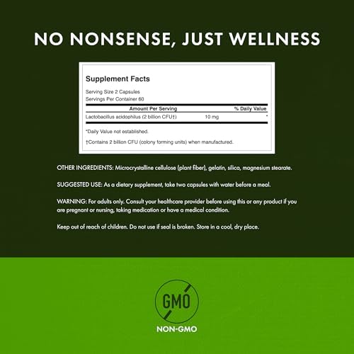 Swanson Probiotic - Digestive Health Supplement w/ 1 Billion CFU per Capsule - Natural Formula Supporting Bowel Regularity & Daily Wellness - (120 Capsules)