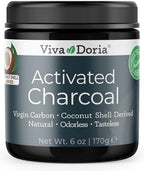 Viva Doria Virgin Activated Charcoal Powder, Coconut Shell Derived, Food Grade, 6 Oz