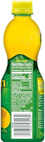 ReaLemon 100% Lemon Juice, 15 fl oz bottle (Pack of 12), Made with Lemon Juice from Concentrate, Gluten-Free, Sodium Free, Perfect Mixer to add to Cocktails and Marinades