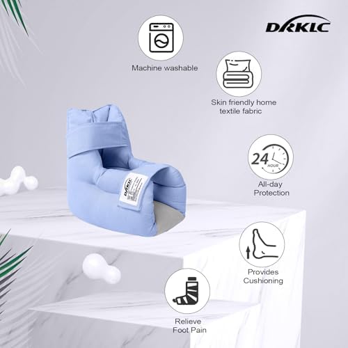 Heel Protector Cushion Pillow to Relieve Pressure from Sores and Ulcers, Adjustable Foot Support Boot for Bedridden Patients Supplies, Ankle pad for Heel Pain