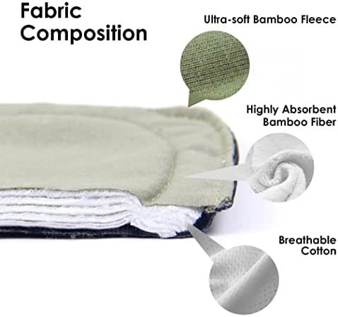 wegreeco 6 Pc Reusable Menstrual Pads, Ultra Thin Pantiliners for Thongs, Cloth Pads, Panty Liners for Teens, Women, Nonslip Pantiliners + 1 Pc Wet Bag(Mustard Yellow, Grey, Beige, XS)