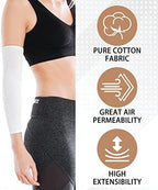 Evridwear Eczema Arm or Leg Sleeves, 5 Pairs Pure Cotton Fabric Prevent Scratching and Rubbing Eczema Skin Diseases Diabetes for Adults(M)