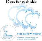 10 Pieces C-Shape Cheek Retractor, Disposable Mouth Opener for Dental Teeth Whitening Mouth Guard or Speak Out Game (Blue L)