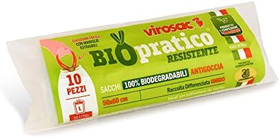 virosac 132290 Biodegradable Bags, Mater bÌ, 19 x 5 x 5 cm, 10 Units