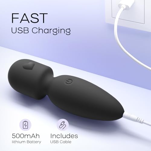 Portable Electric Mini Handheld Massager, Waterproof Rechargeable Multifunctional Body Massager (Black)
