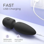Portable Electric Mini Handheld Massager, Waterproof Rechargeable Multifunctional Body Massager (Black)