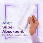 Always Panty Liners for Women Anti-Bunch Xtra Protection Daily Liners, Regular, Unscented, 136 Count