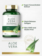 Carlyle Aloe Vera Softgel Capsules | 300 Count | Aloe Vera Gel Supplement | Non-GMO, Gluten Free