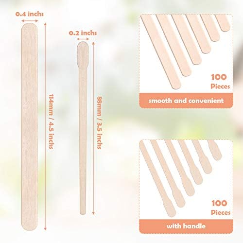 Wax Warmer Inner Pot for Hair Removal with 500 ml Capacity, 14 oz Hair Remover Machine, and 200 Wax Applicator Sticks