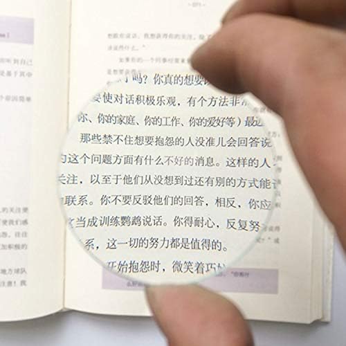 Replaceable Magnifying Glass Optics Lens 30x 50mm Double Convex Lens for Reading Small Prints,Maps,Book,Documents,Insect Inspection,Jewelry, Rocks,Coins, Low Vision