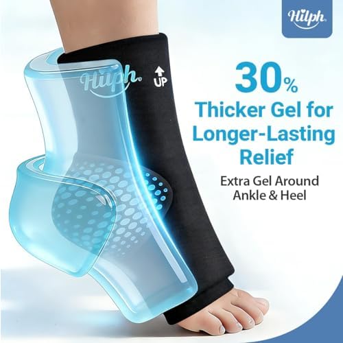 Hilph Complete Leg & Foot Cold Therapy Bundle – Ankle Heel Ice Pack with Massage Ball + Full Calf to Foot Ice Wrap for Plantar Fasciitis, Shin Splints, Achilles Tendonitis, Post-Running Swelling & Mus