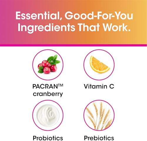 vH Essentials Probiotics for Women with Prebiotics, Cranberry & Vitamin C - 120 Capsules (60 Day Supply) -Probiotics Support Gut Balance, Health & Urinary Tract Health for Women