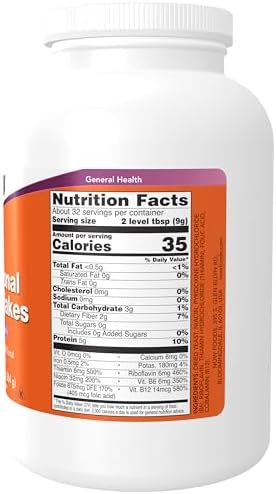 NOW Foods Supplements, Nutritional Yeast Flakes, Fortified with Additional B-Vitamins, Super Food, 10-Ounce