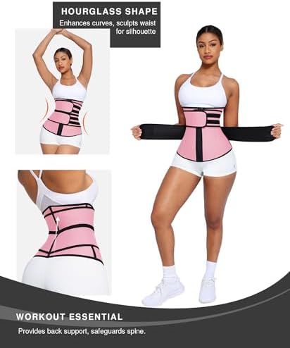 Lover-Beauty Waist Trainer for Women Belly Fat Workout Waist-Trainer Double Belts Neoprene Corset Waist Cincher Trimmer