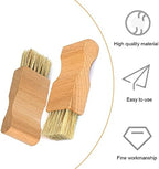 2 Pcs Shoe Polish Applicator Brushes Small Shoe Cleaning Brushes Wooden Handle Shine Shoes Brushes for Leather Boots Shoes Bags