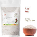 Shiva Organic Ragi Atta - 1.5 kg | Finger Millet Flour | High Protein, Gluten-Free | Stone Ground, Ancient Grain | Sourced from Nature