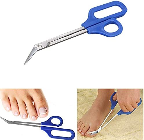 Hilitand Stainless Steel Long Handle Scissors, Large Loop Easy Grip, 7.9x2.4x0.2 Inch