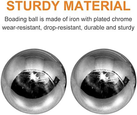 2pcs Baoding Balls,Chinese Health Exercise Stress Balls with Box,Meditation Massage Handball,Finger Exercise Stress Relief Baoding Ball RelaxationTherapy(Silver,Dia 1.49inch,Classic Box)