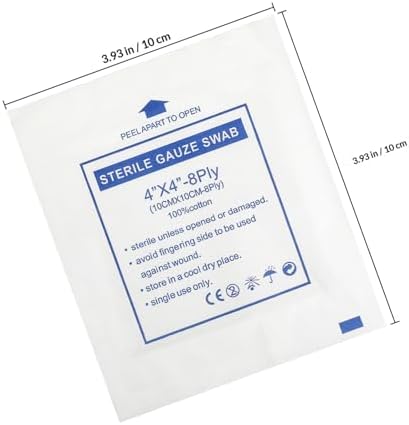 50pcs Non-Stick Gauze Pads 10x10cm Medical Bandaging Supplies Highly Absorbent Gauze Swabs for Emergency First Aid Care
