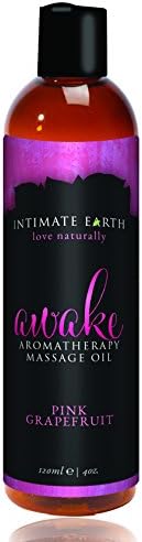 Intimate Earth Massage Oil, Awake, 4 Ounce