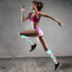 QUXIANG Copper Compression Socks for Women & Men Circulation (8 Pairs) - Best for Running Athletic Cycling - 15-20 mmHg