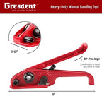 Poly Strapping Tensioner & Cutter Manual Banding Tools Windlass for 1/2" -3/4" Width Polyester Polyproplyn Strap
