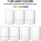 Sensei LED Ultrasonic Aroma Diffuser, 150ml Essential Oil Diffuser with Cool Mist, 7 Color Changing Lights, Auto Shut-Off, White