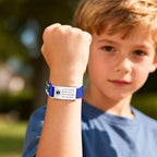 Gamtic Personalized Medical Alert Bracelet for Kids Customized Children Silicone Stainless Steel Bracelets Waterproof Engraved Bracelet Cute Safety ID Wristband for Toddler,Child,Daughter,Son